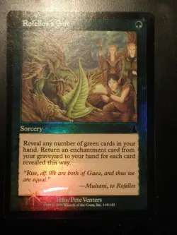 mtg magic rofellos's gift urza's destiny FOIL ENGLISH cadeau de rofellos d'urza - Image 1