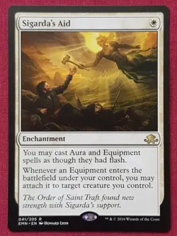 Magic The Gathering ELDRITCH MOON SIGARDA'S AID white card MTG - Image 1