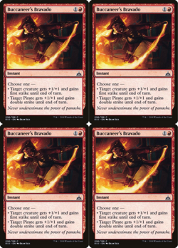 4x MTG 2018 BUCCANEER'S BRAVADO - INSTANT - MAGIC CARD x4 copies - Image 1