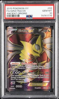 2015 POKEMON XY ANCIENT ORIGINS #93 FULL ART/GIRATINA EX PSA 10 - Image 1