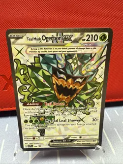 Teal Mask Ogerpon ex SV 166 Pokemon Cards Black Star Promo NM+ - Image 1