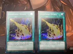 Yugioh 2x Lightning Storm Super Rare RA01-EN061 1st Edition - Image 1