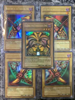 Yugioh Exodia the Forbidden One Complete Set LOB-120-124 Ultra Rare NM - Image 1