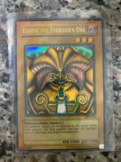 Yugioh Exodia the Forbidden One Complete Set LOB-120-124 Ultra Rare NM - Image 2