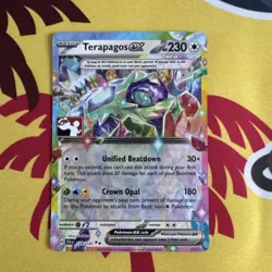 Pokemon Card Terapagos ex 128/142 Double Rare Play! Pokemon Stamp Prize Pack 7 - Image 1