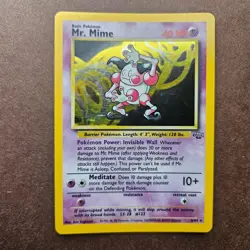 Mr. Mime 6/64 Pokemon Jungle Holo Rare Card - MP - Image 1