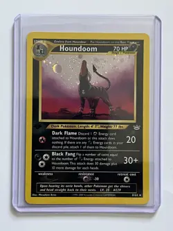 pokemon card HOUNDOOM holographic 2000 Rare 1st edition near Mint - Image 1