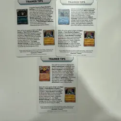 Destined Rivals Build Battle Trainer Tip Cards (3) - Mewtwo, garchomp, ho-oh - Image 2