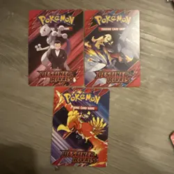 Destined Rivals Build Battle Trainer Tip Cards (3) - Mewtwo, garchomp, ho-oh - Image 1