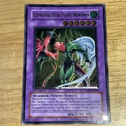 2005 Elemental Hero Flame Wingman 1st ED TLM-EN035 Ultimate Rare LP Yugioh Card - Image 1