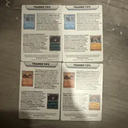 Destined Rivals Build Battle all 4 Trainer Tip Cards includes team rocket grunt. - Image 2