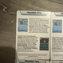 Destined Rivals Build Battle all 4 Trainer Tip Cards includes team rocket grunt. - Image 3
