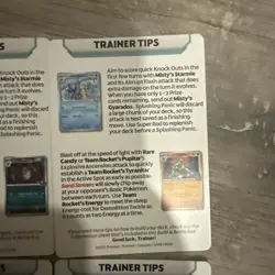 Destined Rivals Build Battle all 4 Trainer Tip Cards includes team rocket grunt. - Image 4