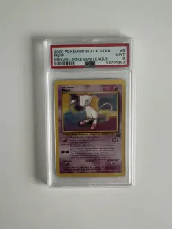 MEW POKEMON 2000 POKEMON LEAGUE BLACK STAR PROMO CARD #8 - PSA GEM MINT 9 - Image 1