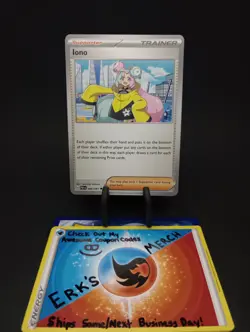 Iono 080/091 Paldean Fates Regular Uncommon Pokemon Card - Image 1