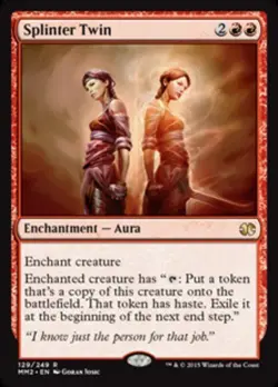 1 x Splinter Twin - Modern Masters 2015 - Moderate Play - MTG - Image 1