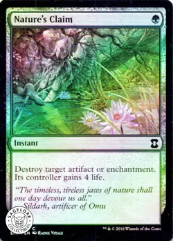 MTG Nature's Claim (178) | MP Foil | Eternal Masters {EMA} - Image 1