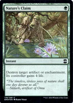 MTG Nature's Claim (178) | MP Foil | Eternal Masters {EMA} - Image 2