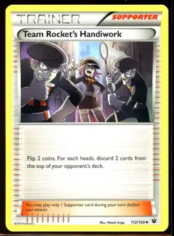 2016 XY - Fates Collide Team Rocket’s Handiwork #112 Non Holo Pokemon Card - Image 1
