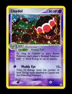 2004 Pokemon CLAYDOL Ex Hidden Legends HOLO Foil Rare Set Card 2/101 SWIRL MINT - Image 2