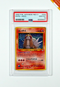 Pokemon PSA 10 Entei #244 Holo Neo 3 2000 Japanese - Image 1