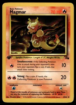 Magmar 39/62 WOTC Fossil Pokemon 1st Edition [PL] - Image 1