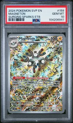 2024 POKEMON SVP EN-SV BLACK STAR PROMO #159 MAGNETON PSA 10 - Image 1