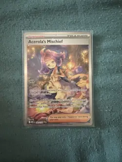Pokemon TCG Mega Evolution Acerola’s Mischief Full Art (183/132) Near Mint NM - Image 1