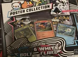 Pokemon Scarlet And Violet Black Bolt And White Flare Poster Collection Sealed - Image 1