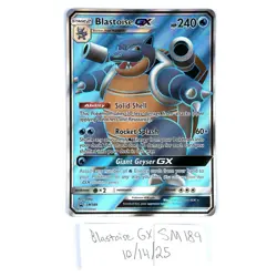 Pokemon TCG Blastoise GX SM189 Promo NM Full Art Sun Moon - Image 1