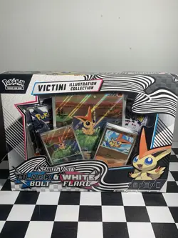 POKEMON SCARLET VIOLET BLACK BOLT & WHITE FLARE VICTINI ILLUSTRATION COLLECTION - Image 1