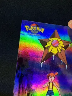 topps Pokemon TV Animation Edition Series 1 Rainbow Holo Foil TV5 Staryu Misty - Image 2
