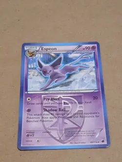 Pokemon TCG 2013 Espeon 48/116 Plasma Freeze Team Plasma Non Holo - Image 1