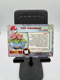 Venusaur #03 Holo Foil 1999 Pokemon - Topps Series 1 - TV Animation Edition - Image 2