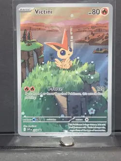 Pokemon TCG Victini SVP208 Illustration Rare Promo Black Bolt / White Flare NM - Image 1