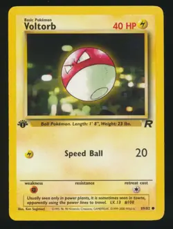 2000 Pokemon TEAM ROCKET (WOTC) -#69 VOLTORB *1st Edition* - Image 1