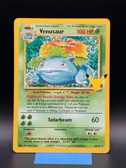 Pokemon TCG Venusaur Holo Rare Card 15/102 Celebrations 25th Anniversary - Image 1