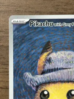 Van Gogh Pikachu With Grey Felt Hat SVP 2023 Black Star Promo Pokemon Card 210 - Image 3