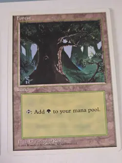 MTG - Forest (C) NM/LP/MP - 4th Edition 1995 - Image 1