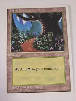 MTG - Forest (B) NM/LP/MP - 4th Edition 1995 - Image 1