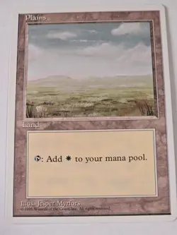 MTG - Plains (C) NM/LP/MP - 4th Edition 1995 - Image 1