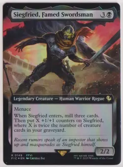 MTG Siegfried, Famed Swordsman - Foil - Extended Art, Commander: Final Fantasy - Image 1