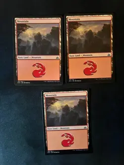 Mountain x3 [Rivals of Ixalan] #195 Magic MTG Cards LP - Image 1