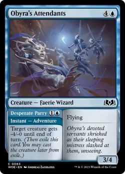 Obyra's Attendants 63 WOE MTG Foil Common Flying Blue Zafiratos EN NM Zafiratos - Image 1