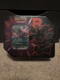 Pokemon Team Rockets Nidoking EX Sealed Tin Factory Sealed Booster Packs - Image 1