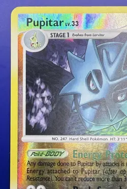 ⚡Pupitar 47/100 Uncommon Reverse Holo Pokemon Stormfront MP 2008 - Image 3