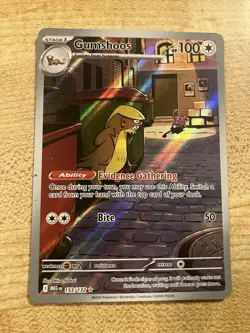 2025 Pokemon Mega Evolution Gumshoos Illustration Rare #153/132 - Image 1