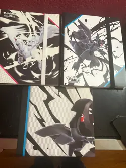Pokemon TCG Black Bolt White Flare 2 Binders And 1 Poster Brand New - Image 1