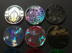 10 X Pokemon Coins Coin Tokens Shiny Xerneas Yveltal Pikachu Genesect Froakie - Image 3