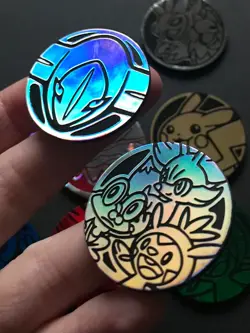 10 X Pokemon Coins Coin Tokens Shiny Xerneas Yveltal Pikachu Genesect Froakie - Image 4
